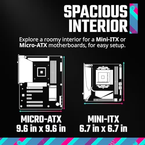 Cooler Master Elite 301 MicroATX Mid Tower White Tempered Glass Side Panel USB 3.2 Gen 1 Type-C & Type-A Front Panel image