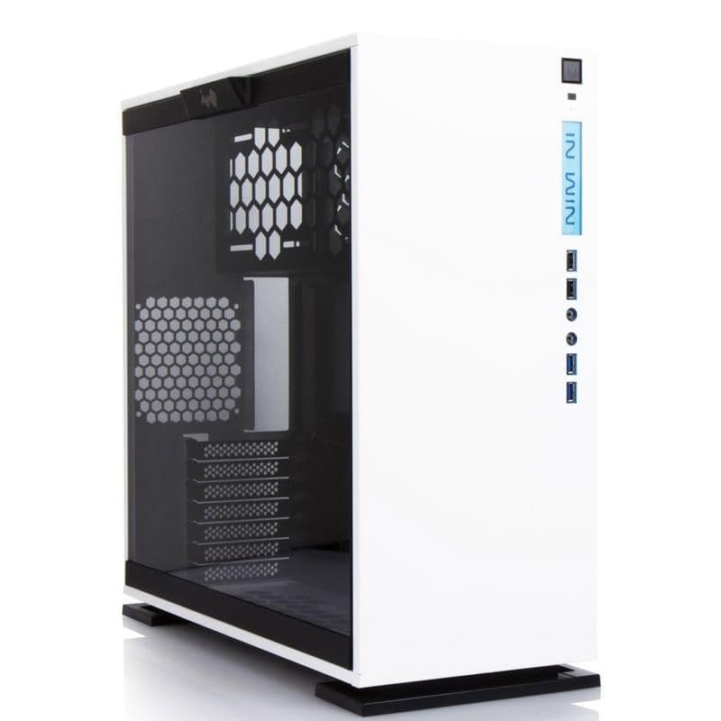 In Win 303 ATX Mid Tower White Tempered Glass Side Panel and USB 3.2 Gen 1 Type-A, USB 2.0 Type-A image