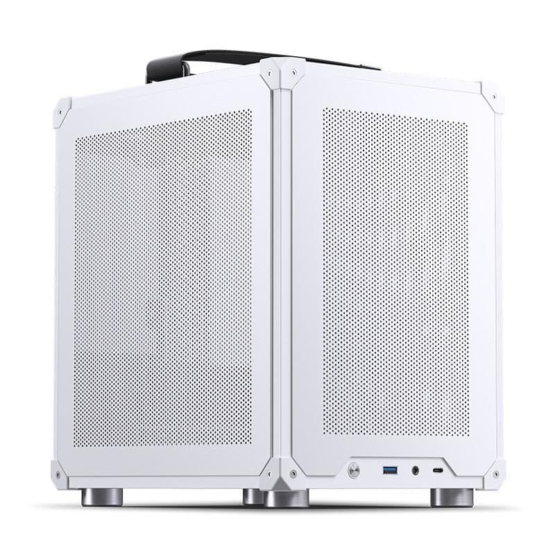 Jonsbo C6 Handle Micro ATX Mini Tower White Mesh Side Panel, USB 3.2 Gen 1 Type-A Front Panel image
