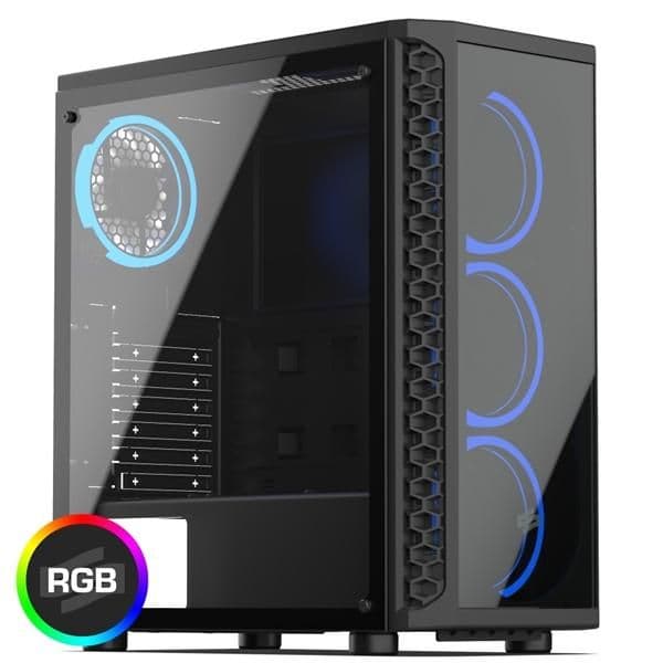 SilentiumPC Signum SG1X ATX Mid Tower Black Tempered Glass RGB image
