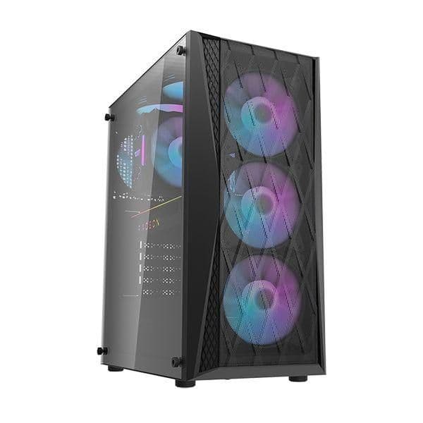 darkFlash DK352 ATX Mid Tower Black Tempered Glass Side Panel image