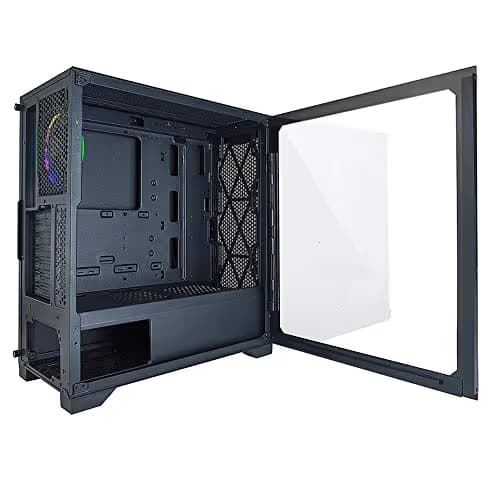 Azza Hive 450 ATX Mid Tower Black Tempered Glass Side Panel image