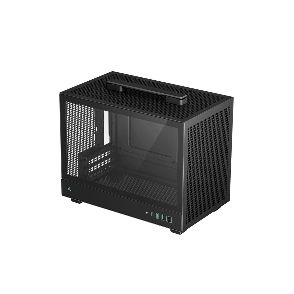 Deepcool CH160 Mini-ITX Desktop Black with Tempered Glass Side Panel and USB 3.2 Gen 2 Type-C, USB 3.2 Gen 1 Type-A image