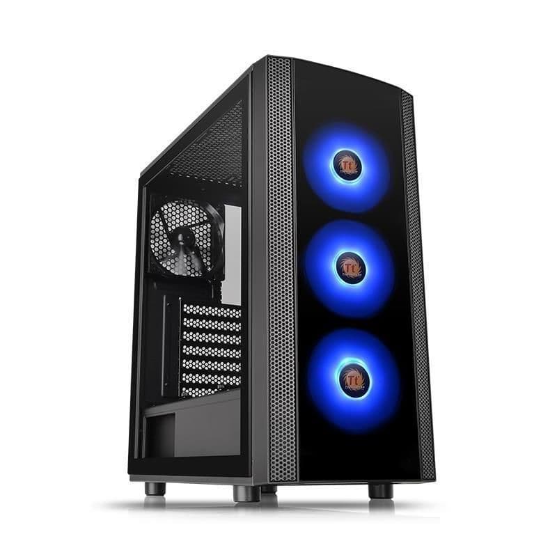 Thermaltake Versa J25 RGB ATX Mid Tower Black with Tempered Glass Side Panel and USB 3.2 Gen 1 Type-A Front Panel image