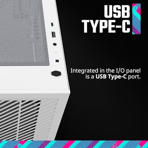 Cooler Master Elite 301 Lite MicroATX Mini Tower White Tempered Glass Side Panel image