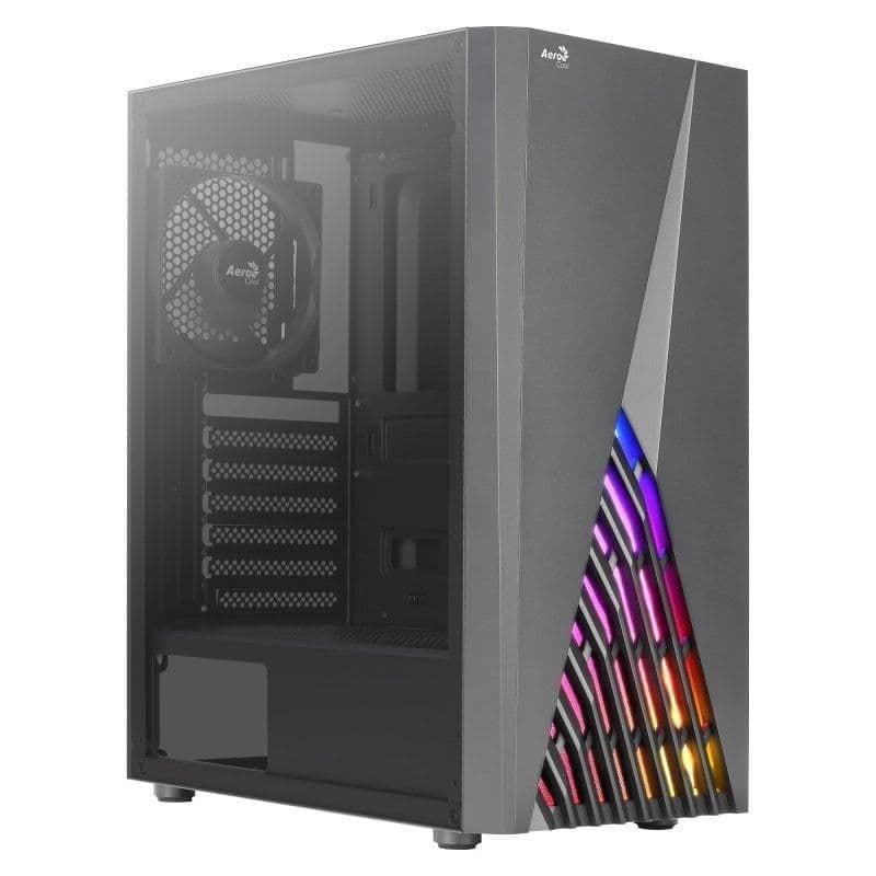 Aerocool Delta ATX Mid Tower Black with Acrylic Side Panel and USB 3.2 Gen 1 Type-A, USB 2.0 Type-A Front Ports image