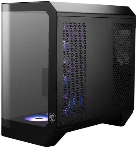 MSI MAG PANO 120R PZ ATX Mid Tower Black with Tempered Glass Side Panel and USB 3.2 Gen 2x2 Type-C USB 3.2 Gen 1 Type-A image