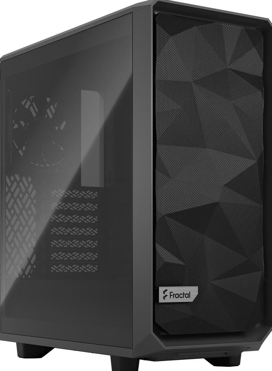 Fractal Design Meshify 2 Compact TG Light Tint ATX Mid Tower Gray / Black Tempered Glass image