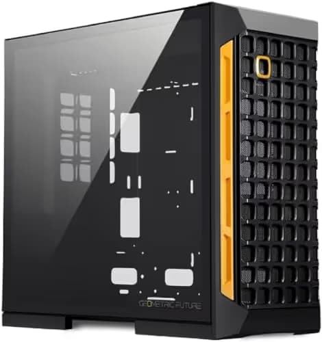 Geometric Future Model 6 ATX Mid Tower Black / Yellow with Tinted Tempered Glass Side Panel and USB 3.2 Gen 1 Type-A main image