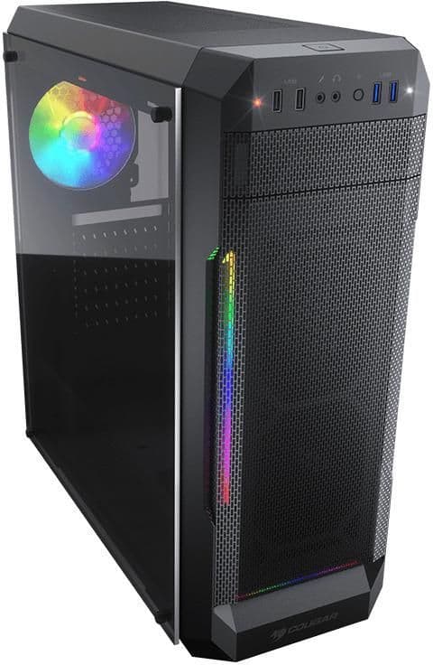 Cougar MX331 MESH-G ATX Mid Tower Black Tempered Glass Side Panel image