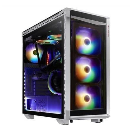 ADATA XPG Battlecruiser ATX Mid Tower White / Black Tempered Glass Side Panel, USB 3.2 Gen 2 Type-C & USB 3.2 Gen 1 Type-A image