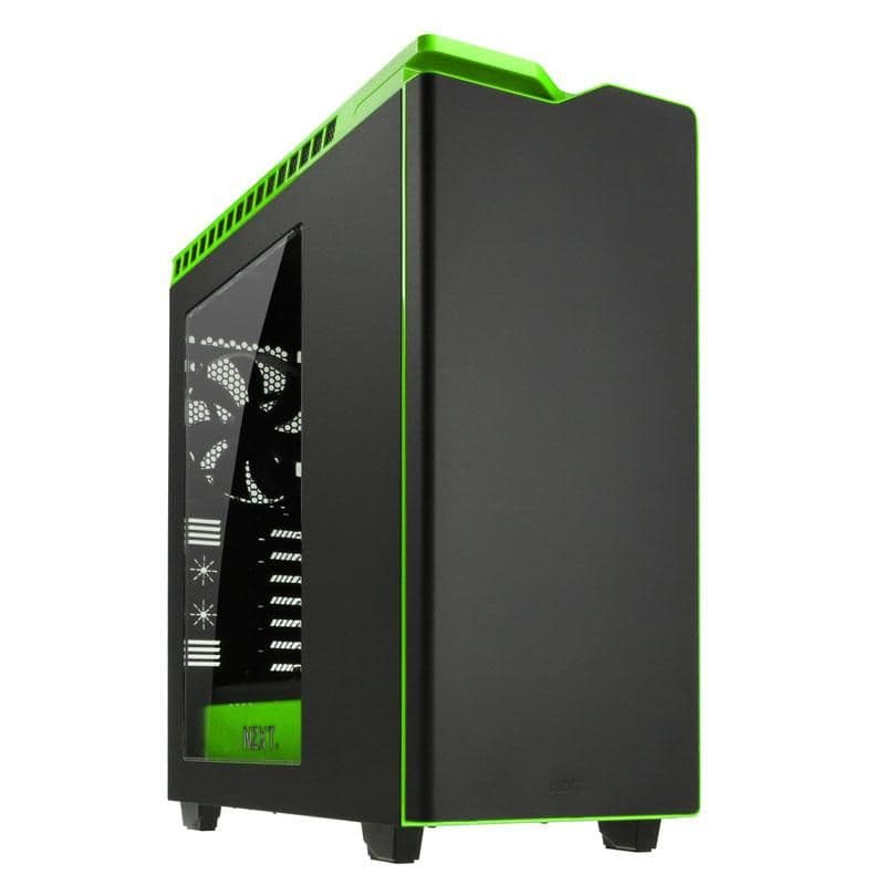 NZXT H440 ATX Mid Tower Black / Green with Acrylic Side Panel and USB 3.2 Gen 1 Type-A, USB 2.0 Type-A image