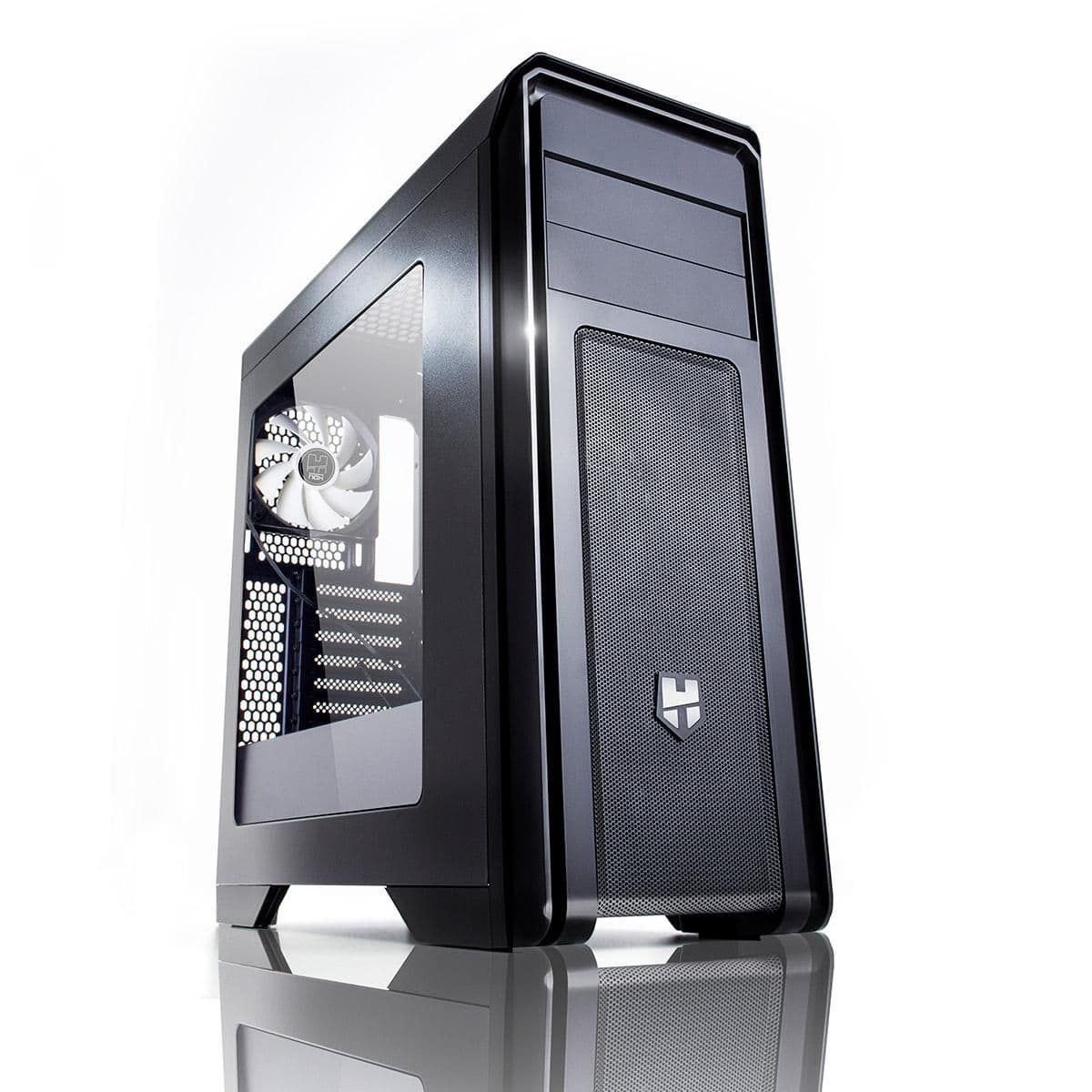 NOX Hummer ZX ATX Mid Tower Black with Acrylic Side Panel and USB 3.2 Gen 1 Type-A USB 2.0 Type-A main image