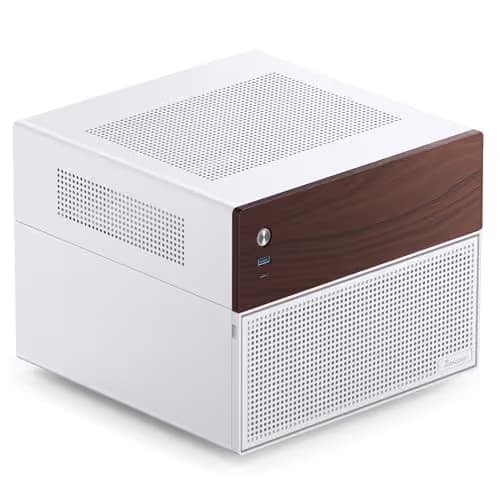 Jonsbo N4 MicroATX Desktop White / Brown Mesh Side Panel, USB 3.2 Gen 2 Type-C & USB 3.2 Gen 1 Type-A Front Panel main image