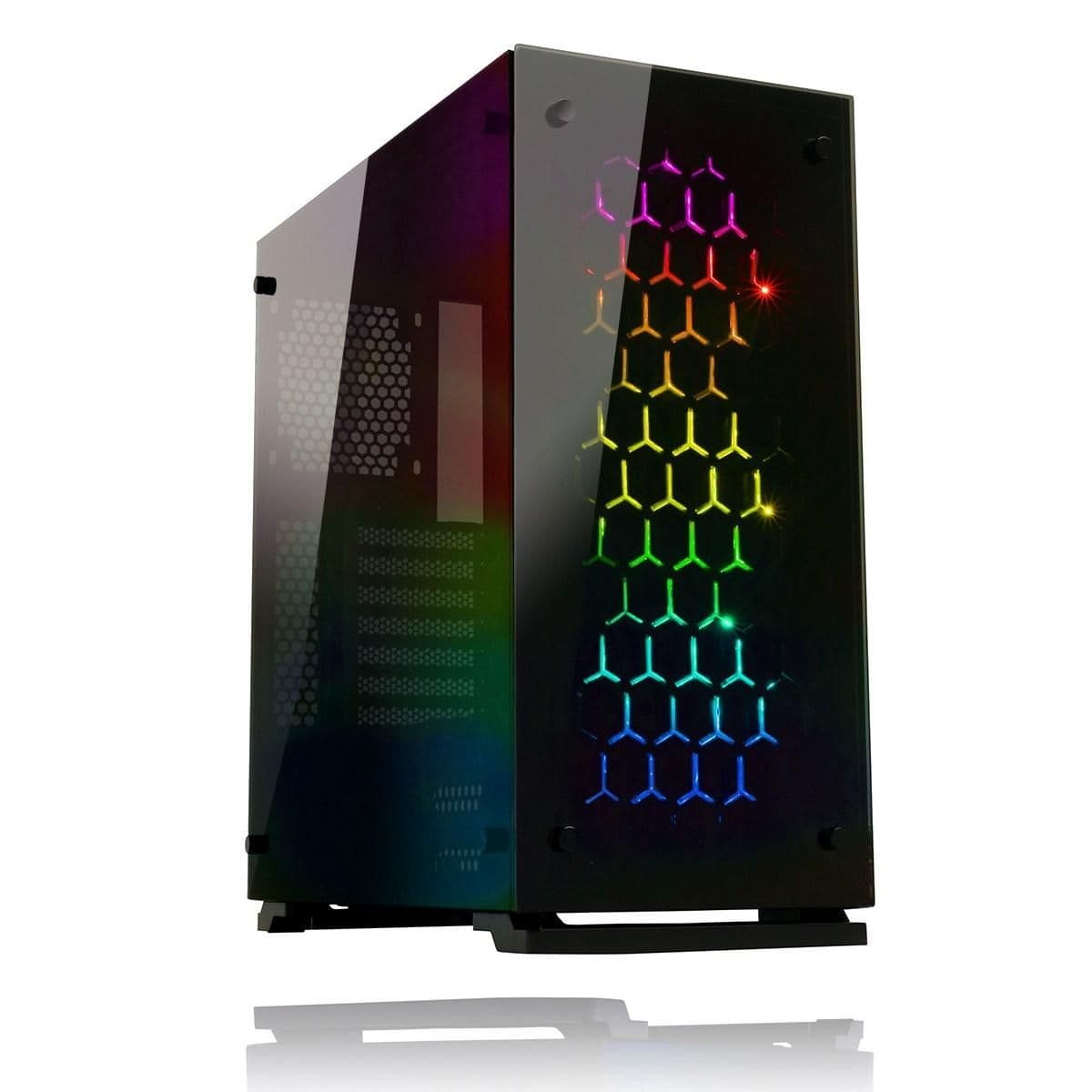 GameMax ONYX ATX Mid Tower Black Tempered Glass Side Panel image