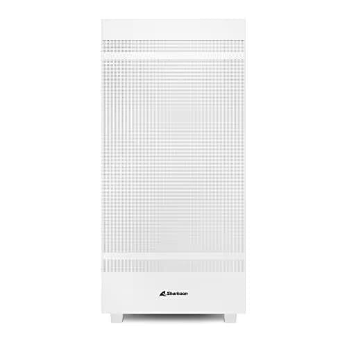 SHARKOON Rebel C50 ATX Mid Tower White Mesh Side Panel with USB 3.2 Gen 2 Type-C and USB 3.2 Gen 1 Type-A image