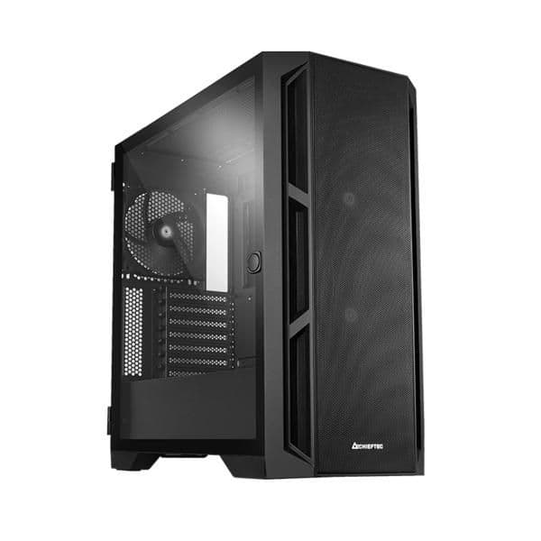 Chieftec APEX AIR ATX Mid Tower Black with Tempered Glass Side Panel, USB 3.2 Gen 2 Type-C, and USB 3.2 Gen 1 Type-A image