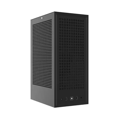 HYTE REVOLT 3 Mini-ITX Tower Black with Mesh Side Panel, USB 3.2 Gen 2 Type-C and USB 3.2 Gen 1 Type-A, w/700 W Power Supply main image