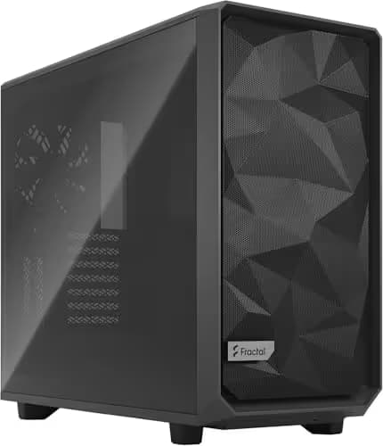 Fractal Design Meshify 2 ATX Mid Tower Gray Tinted Tempered Glass Side Panel USB 3.2 Gen 2 Type-C USB 3.2 Gen 1 Type-A image