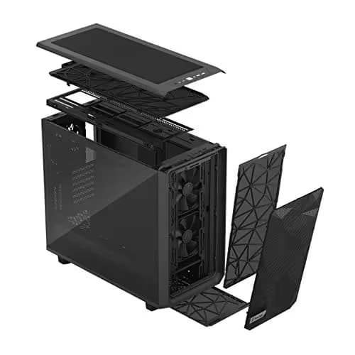 Fractal Design Meshify 2 ATX Mid Tower Gray Tinted Tempered Glass Side Panel USB 3.2 Gen 2 Type-C USB 3.2 Gen 1 Type-A image