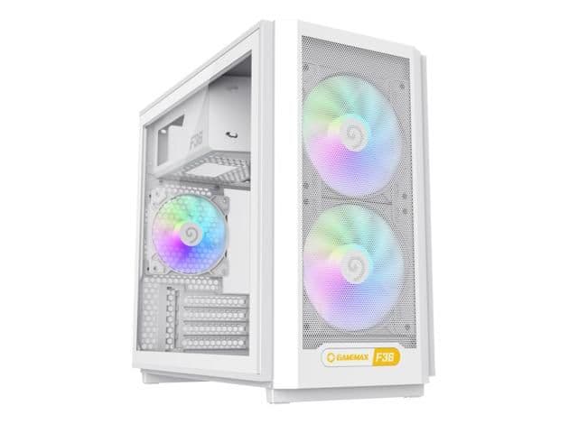 GameMax F36 Micro ATX Mini Tower White Tempered Glass Side Panel main image