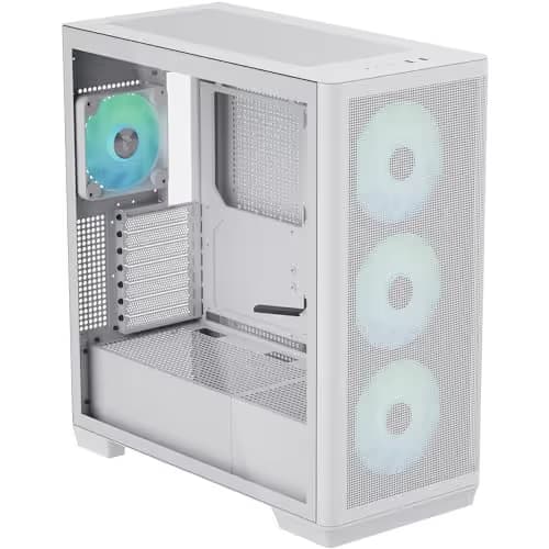APNX Creator C1 ATX Mid Tower White Tempered Glass Side Panel image