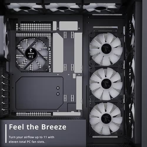 APNX Creator C1 ATX Mid Tower White Tempered Glass Side Panel image