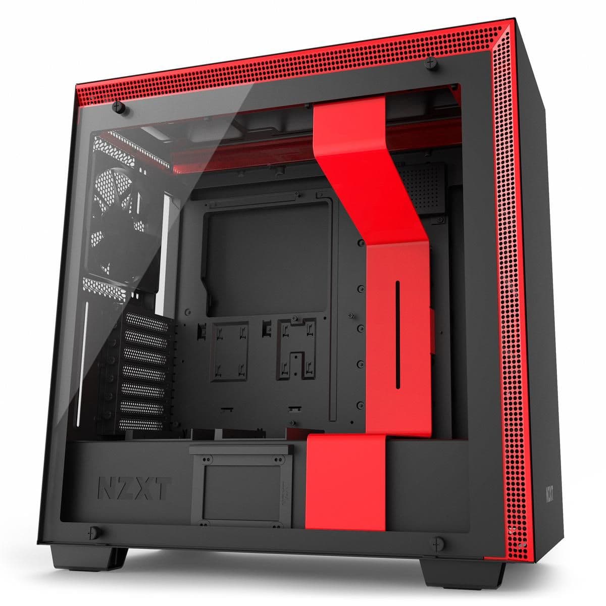 NZXT H700i ATX Mid Tower Black / Red with Tempered Glass Side Panel and USB 3.2 Gen 1 Type-A, USB 2.0 Type-A main image