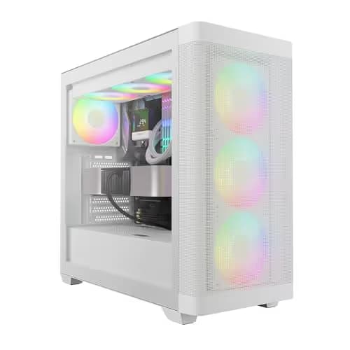 GAMDIAS ATHENA M3 ATX Mid Tower White Tempered Glass Side Panel main image