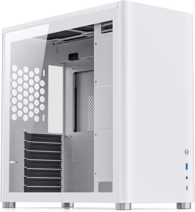 Jonsbo D40 ATX Mid Tower White with Tempered Glass Side Panel and USB 3.2 Gen 1 Type-C, USB 3.2 Gen 1 Type-A main image