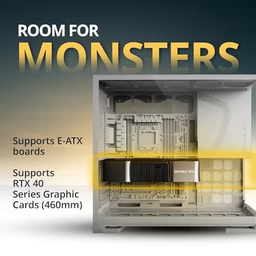 Geometric Future Model 5 ATX Mid Tower White Tempered Glass Side Panel Vent Fanless USB 3.2 Gen 2x2 Type-C USB 3.2 Gen 1 Type-A image