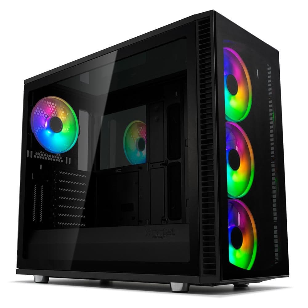 Fractal Design Define S2 Vision RGB ATX Mid Tower Black with Tinted Tempered Glass Side Panel image