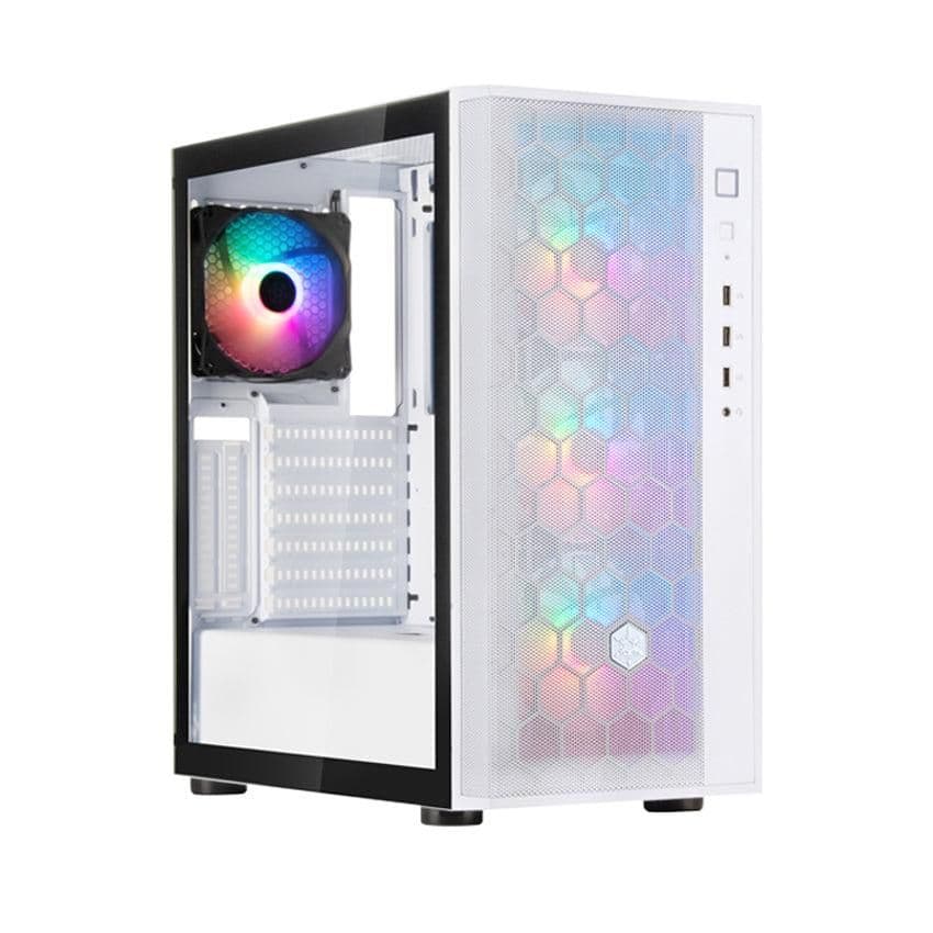 Silverstone FARA R1 PRO V2 ATX Mid Tower White with Tempered Glass Side Panel and USB 3.2 Gen 1 Type-A / USB 2.0 Type-A main image
