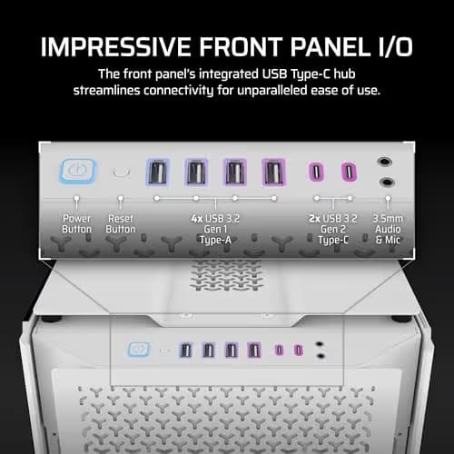 Corsair 9000D RGB AIRFLOW ATX Full Tower White Tempered Glass image