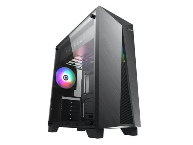 GameMax Nova N6 ATX Mid Tower Black with Tempered Glass Side Panel and USB 3.2 Gen 1 Type-A, USB 2.0 Type-A Front Panel main image