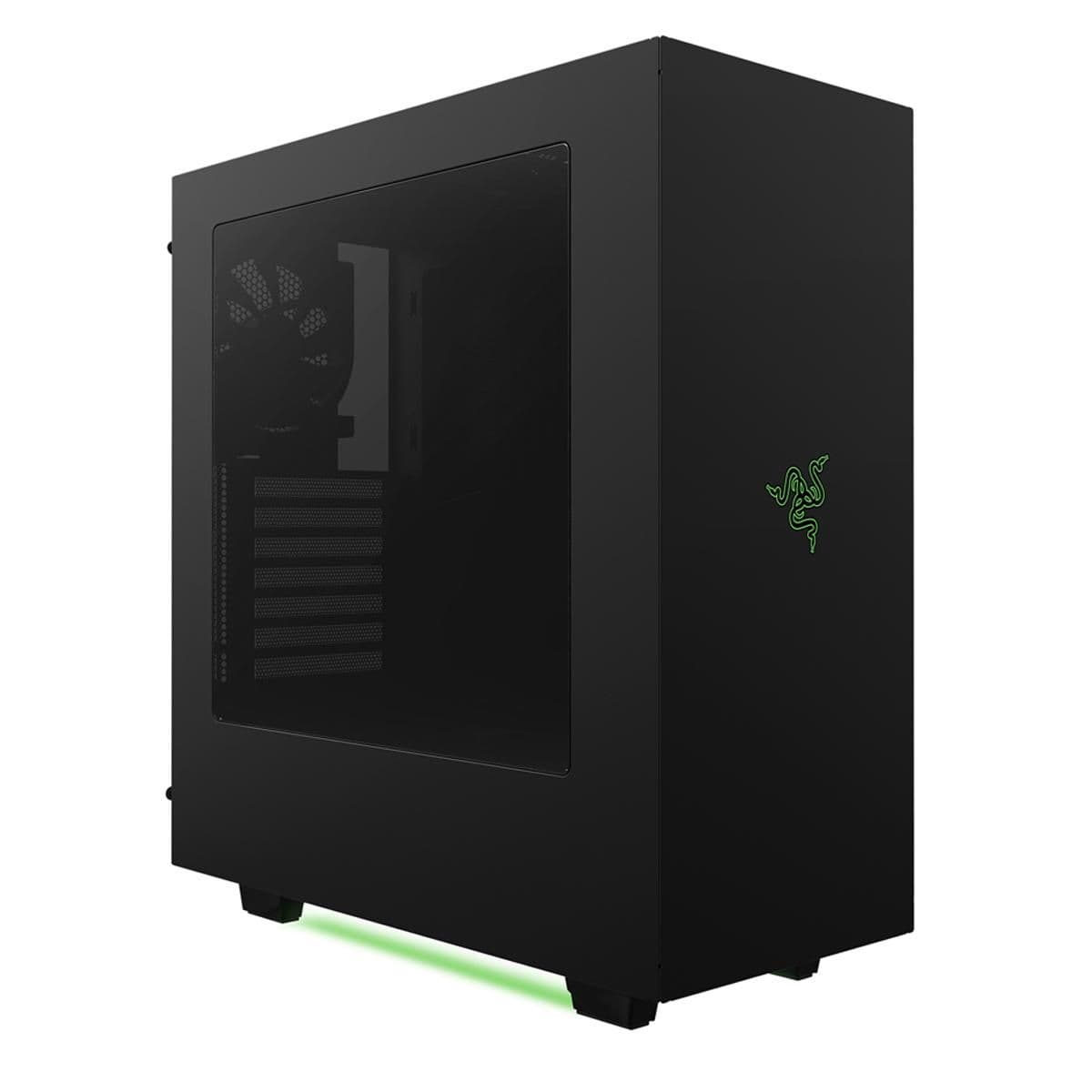 NZXT S340 Razer ATX Mid Tower Black / Green Acrylic Side Panel main image