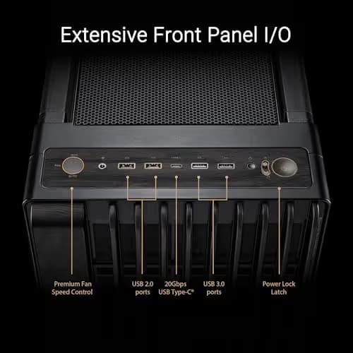Asus ProArt PA602 Wood Edition ATX Mid Tower Solid Panel Black / Brown image