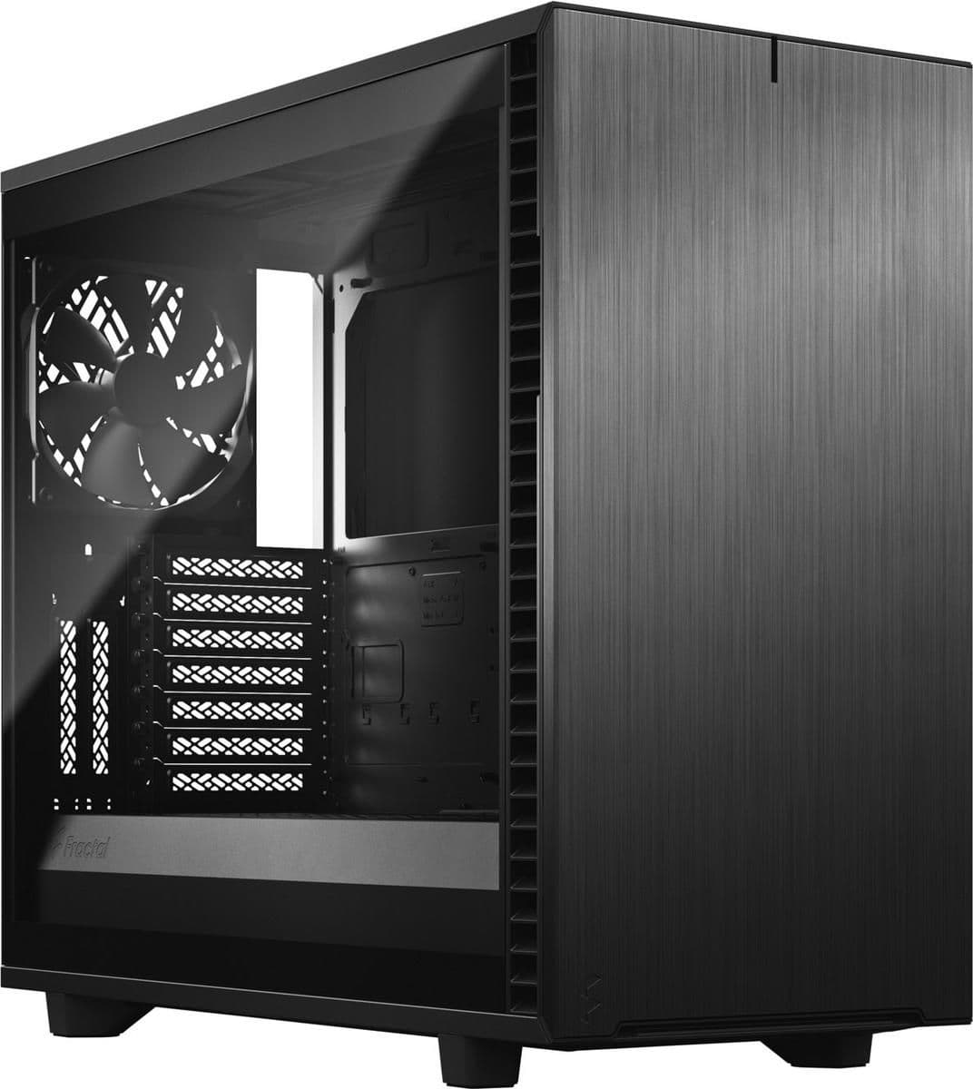 Fractal Design Define 7 Light ATX Mid Tower Black with Tempered Glass Side Panel and USB 3.2 Gen 2 Type-C, USB 3.2 Gen 1 Type-A, USB 2.0 Type-A image