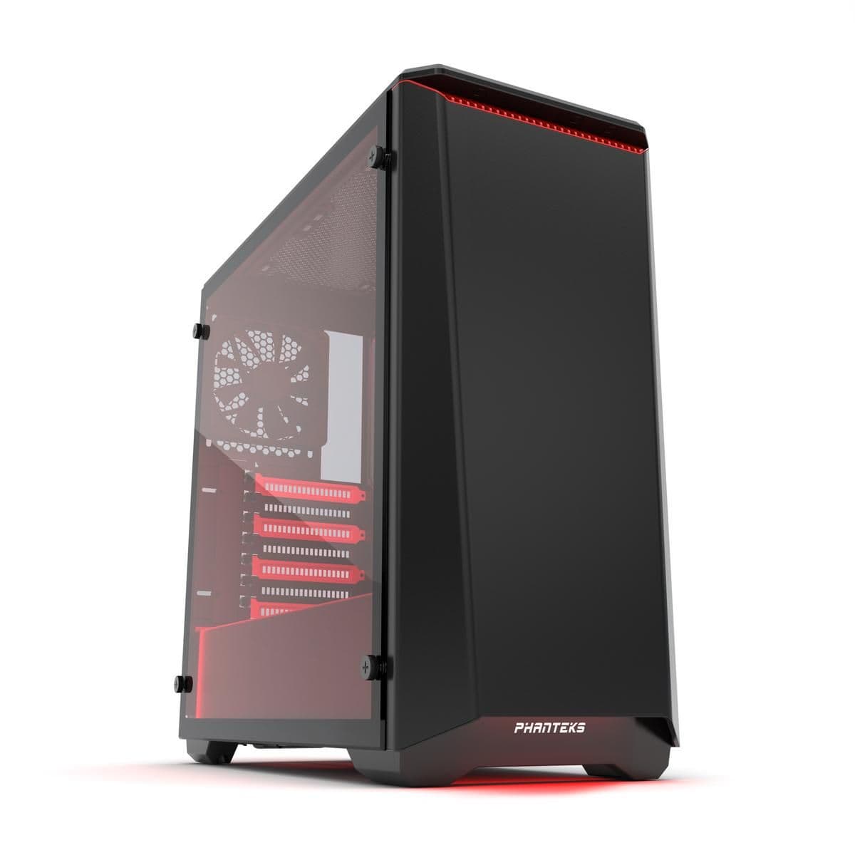 Phanteks Eclipse P400 ATX Mid Tower Black / Red with Tinted Tempered Glass Side Panel and USB 3.2 Gen 1 Type-A image