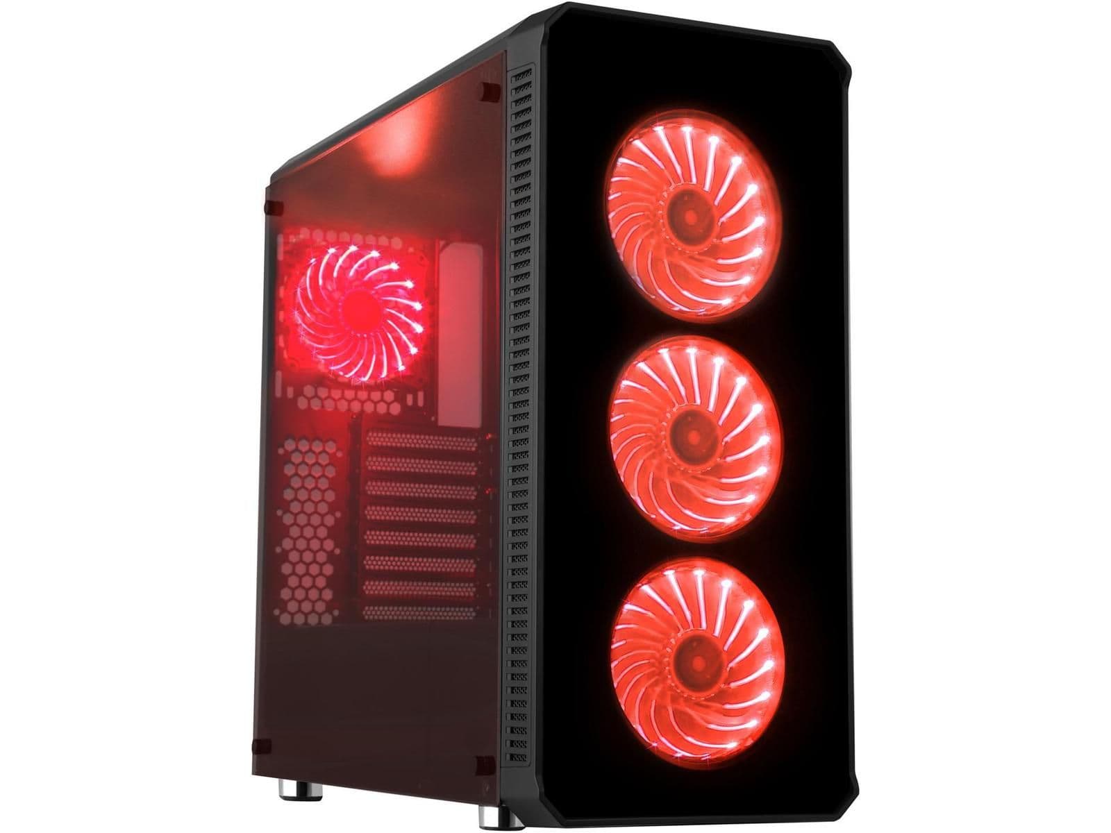 DIYPC Vanguard RGB ATX Mid Tower Black Tempered Glass main image
