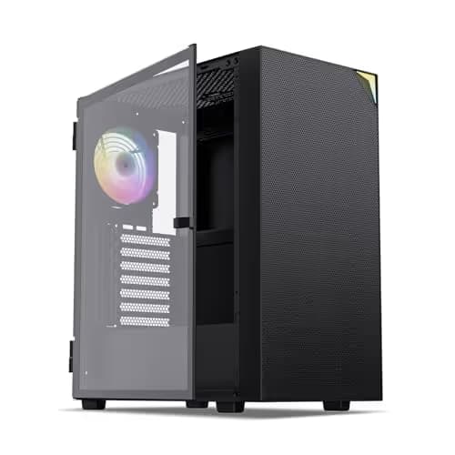 Vetroo AL800 ATX Mid Tower Black Tempered Glass Side Panel image