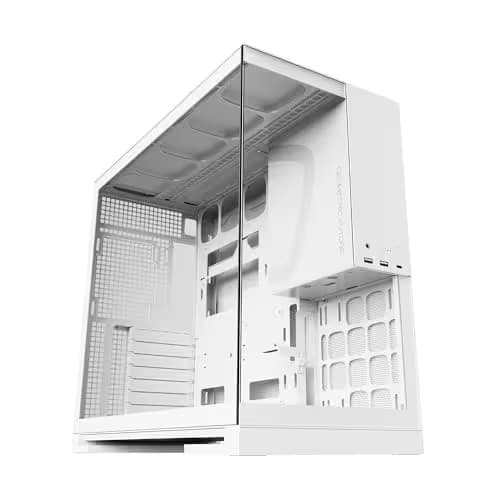 Geometric Future Model 5 Fanless ATX Mid Tower White Tempered Glass Side Panel image