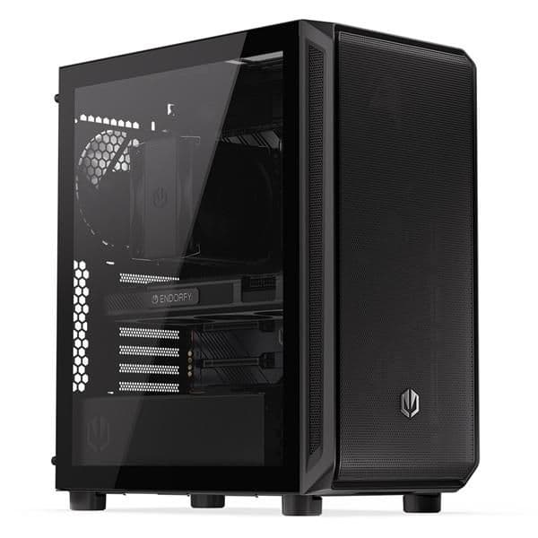 ENDORFY ARX 500 Air ATX Mid Tower Black Tempered Glass Side Panel and USB 3.2 Gen 2 Type-C USB 2.0 Type-A image