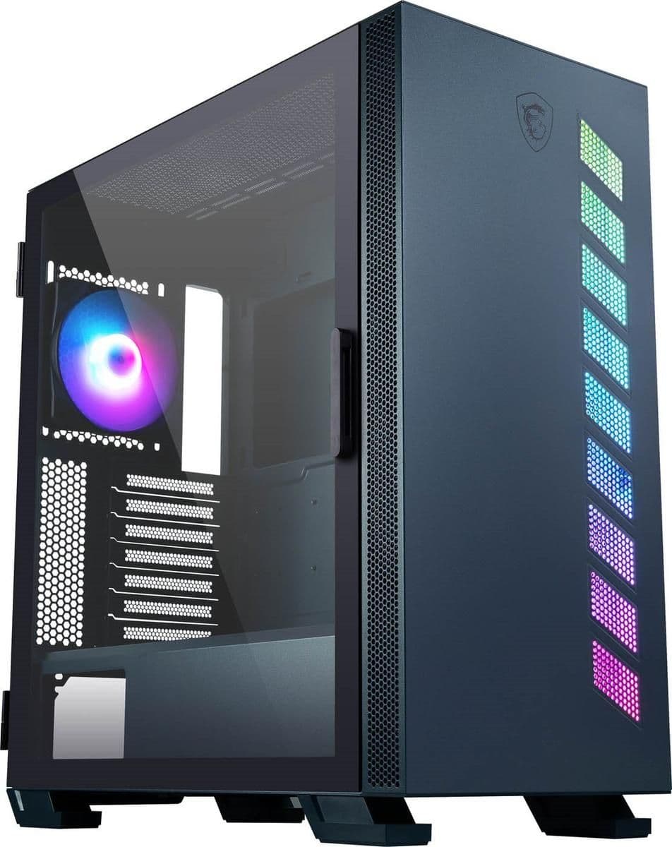 MSI MAG VAMPIRIC 300R ATX Mid Tower PACIFIC BLUE with Tempered Glass Side Panel and USB 3.2 Gen 2x2 Type-C, USB 3.2 Gen 1 Type-A image