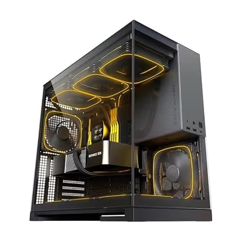 Geometric Future Model 5 ATX Mid Tower Black / Gray Tempered Glass Side Panel main image