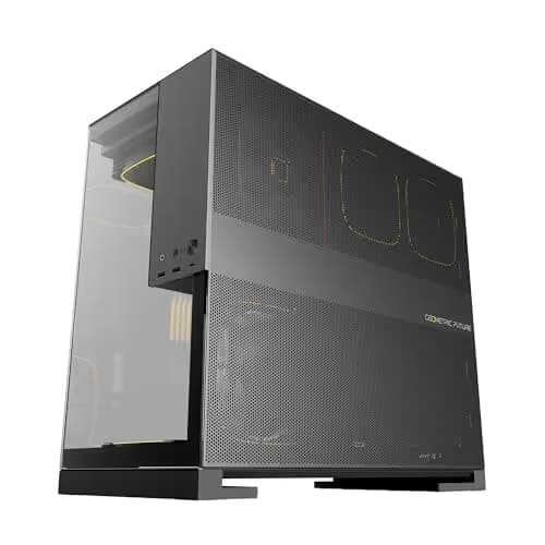Geometric Future Model 5 ATX Mid Tower Black / Gray Tempered Glass Side Panel image