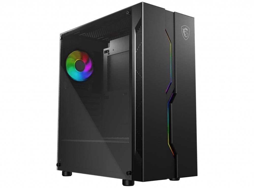 MSI MAG VAMPIRIC 010X ATX Mid Tower Black Tempered Glass Side Panel, USB 3.2 Gen 1 Type-A, USB 2.0 Type-A main image