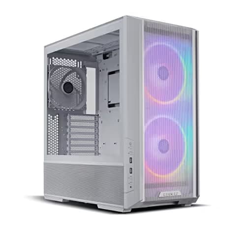 Lian Li LANCOOL 216 EATX Mid Tower White Tempered Glass RGB w/Controller image