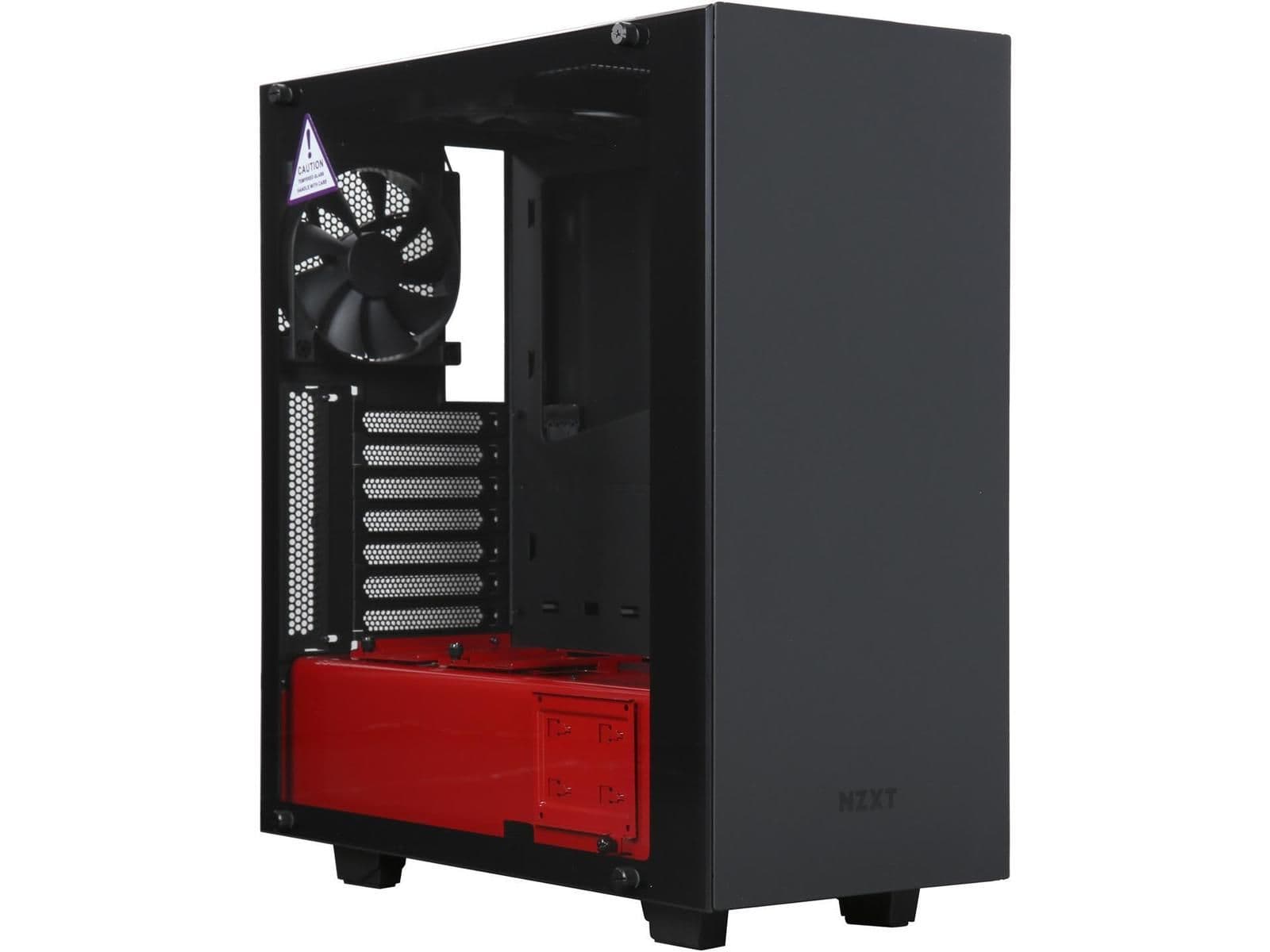 NZXT S340 Elite ATX Mid Tower Black / Red Tempered Glass Side Panel, USB 3.2 Gen 1 Type-A, USB 2.0 Type-A main image