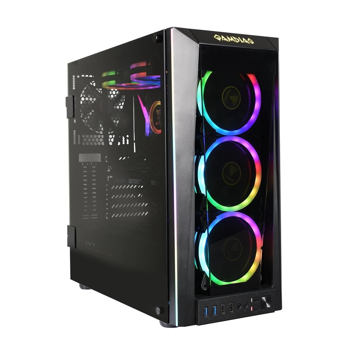 GAMDIAS TALOS M1B ATX Mid Tower Black Tempered Glass image